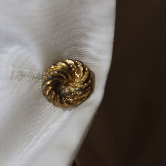 Talbots Vintage Union Label White 3 Button Blazer Jacket Gold Buttons 8 - Picture 9 of 12